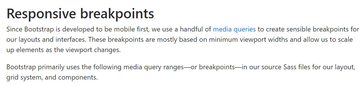Bootstrap breakpoints  formal  records
