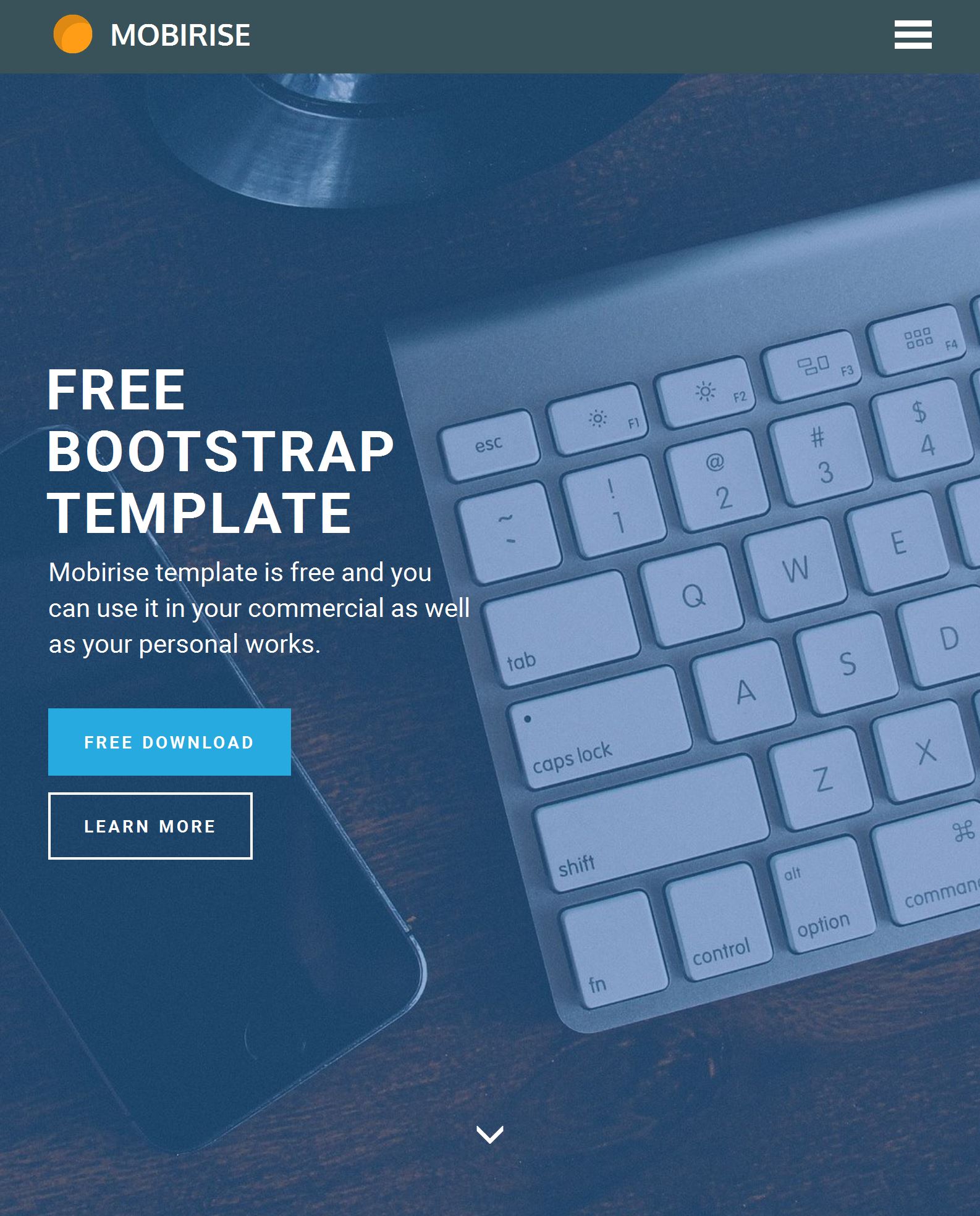 Free One Page Bootstrap Template