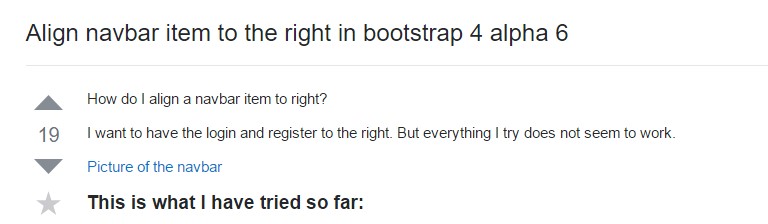  Adjust navbar  object to the right  within Bootstrap 4 alpha 6