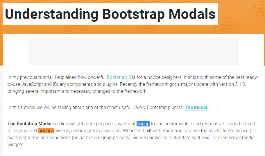  An additional useful article  relating to Bootstrap Modal Popup