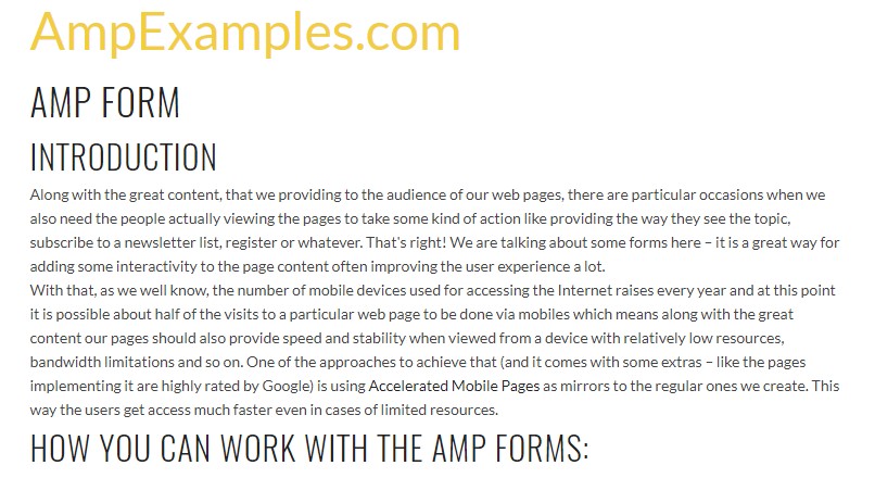 Why  do not we  check AMP project and AMP-form  component?
