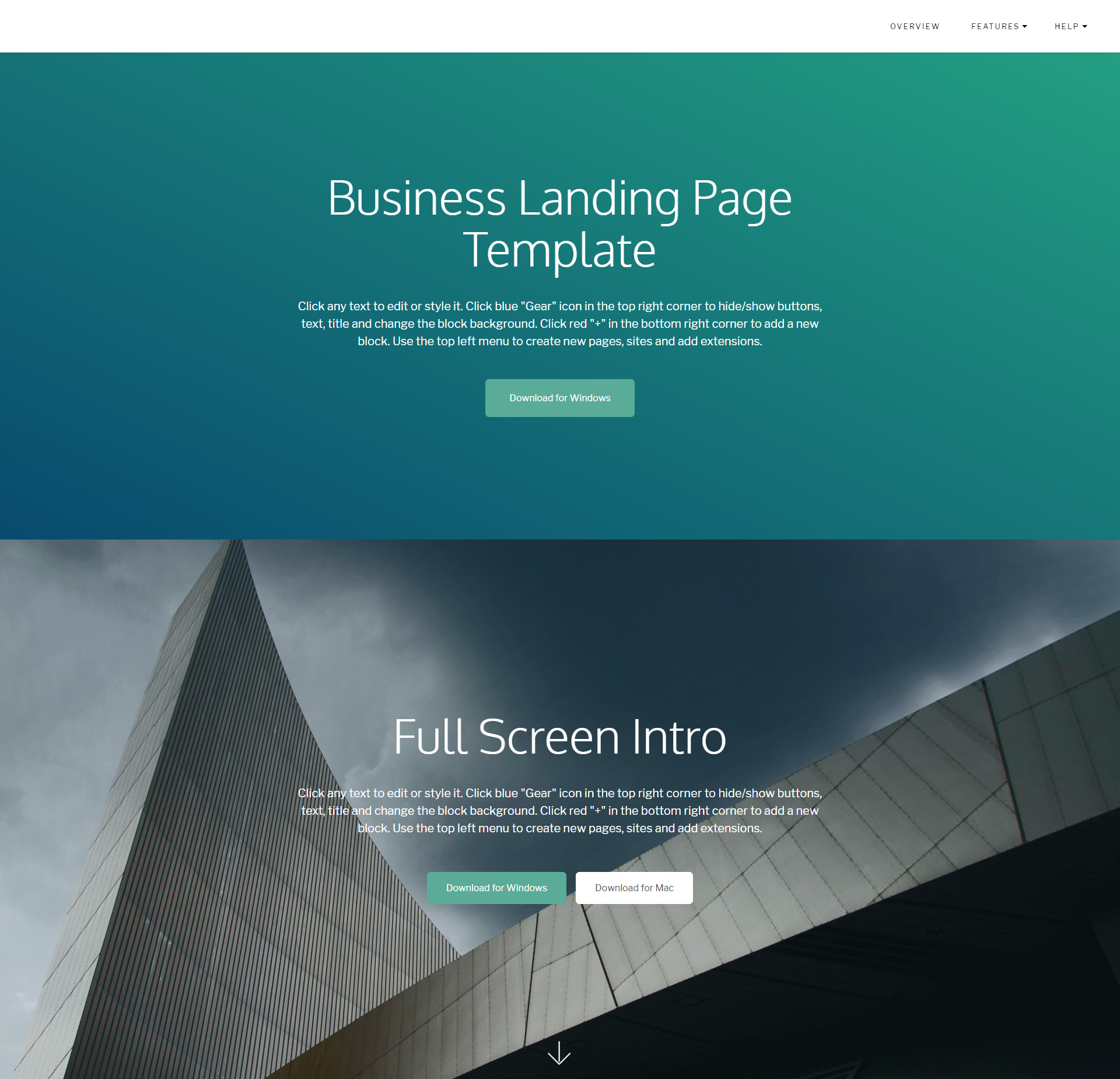 HTML5 Bootstrap Business Landing Page Themes