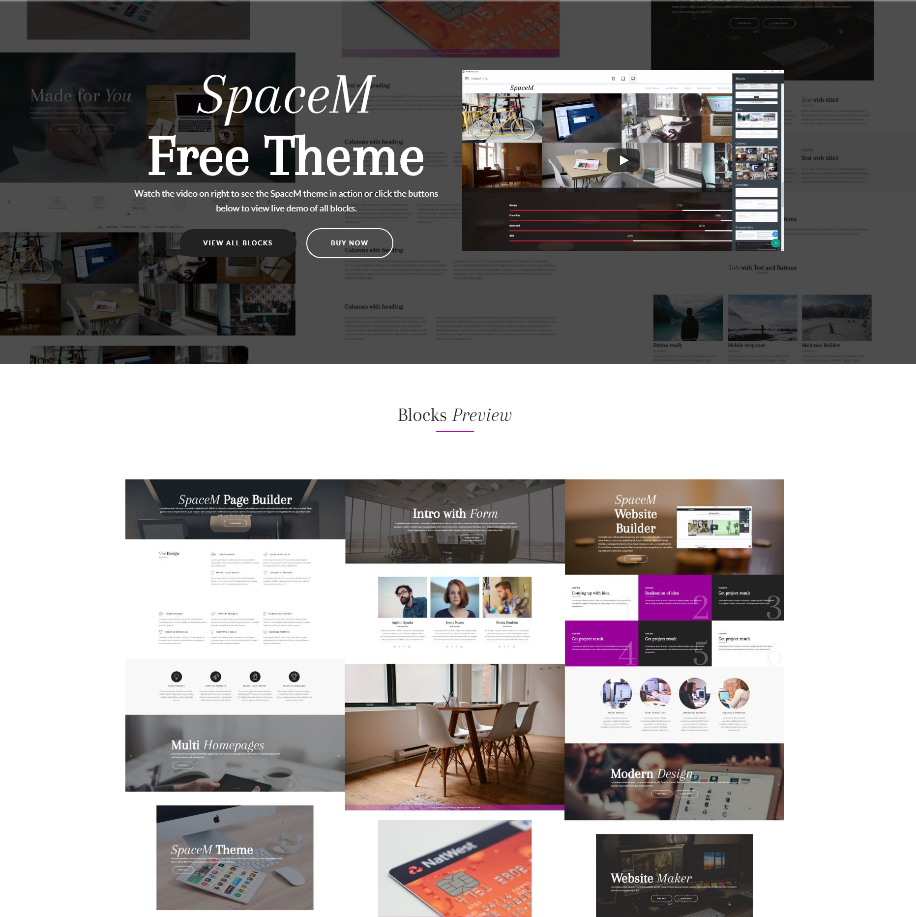 CSS3 Bootstrap SpaceM Templates