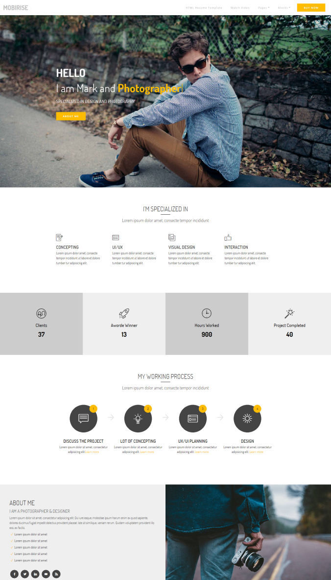 Responsive Template for Website